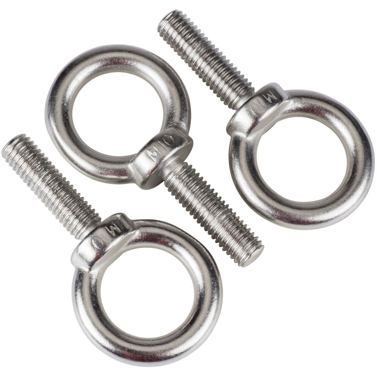 Stainless Steel Eye Bolt M10 x 35mm 3 pcs. Eyebolt